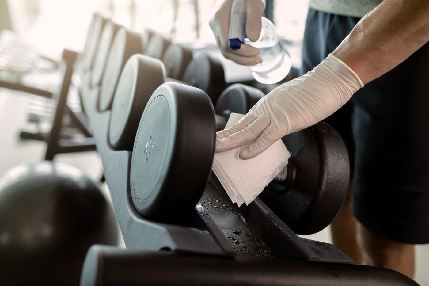 Gym facility cleaning and service operations